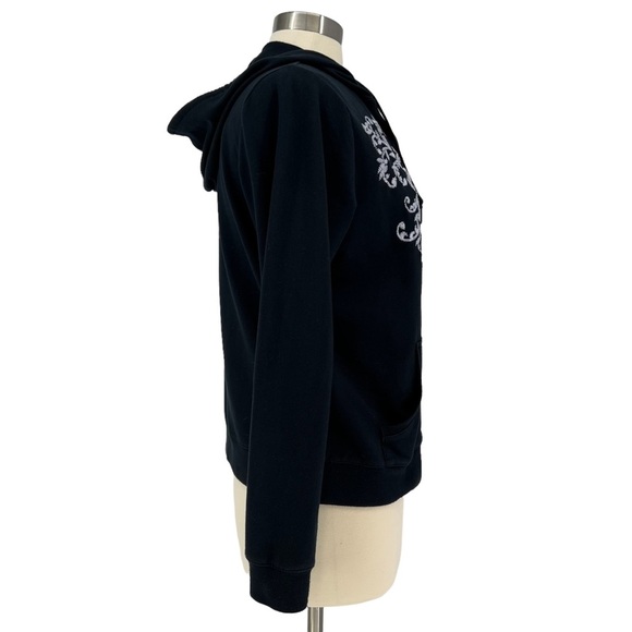 IACTIVE Black Embroidered Hoody Sweatshirt M - Picture 5 of 9